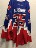 2014 Blue Game Worn Jersey - Zak Boychuk