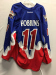 2013 Blue Game Worn Jersey - Mike Hobbins