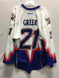 2013 White Game Worn Jersey - Bill Greer