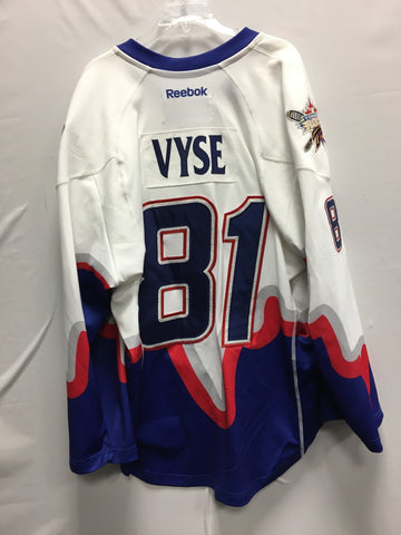 2013 White Game Worn Jersey - Roger Vyse