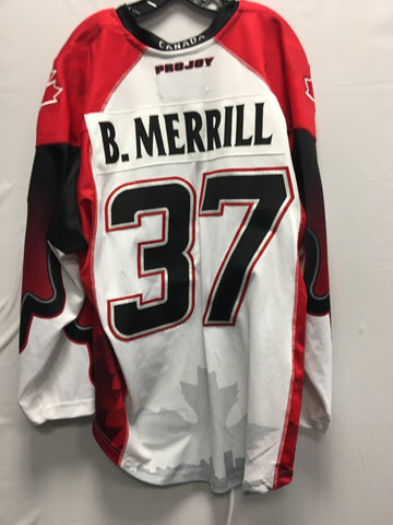 2015 Canadian Themed Game Worn Jersey - Brodie Merrill
